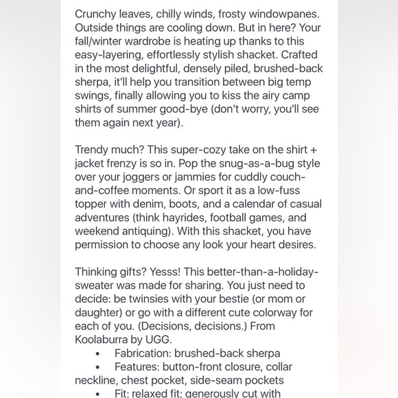 NWOT Koolaburra by UGG Cozy Plaid Sherpa Shirt Jacket/Shacket - Picture 2 of 9